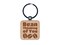 Coffee Bean Been Thinking Of You Cute Pun Engraved Wood Square Keychain Tag Charm